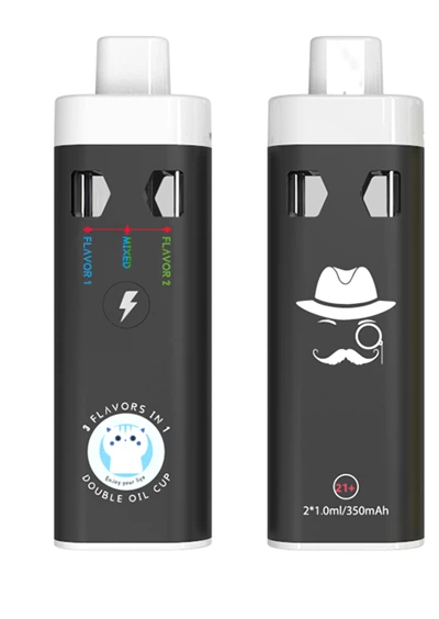 2 ב-1 HHC Vape Pen|עט Vape חד פעמי ריק|CBD טעמים כפולים, נטענת, מוכר חם